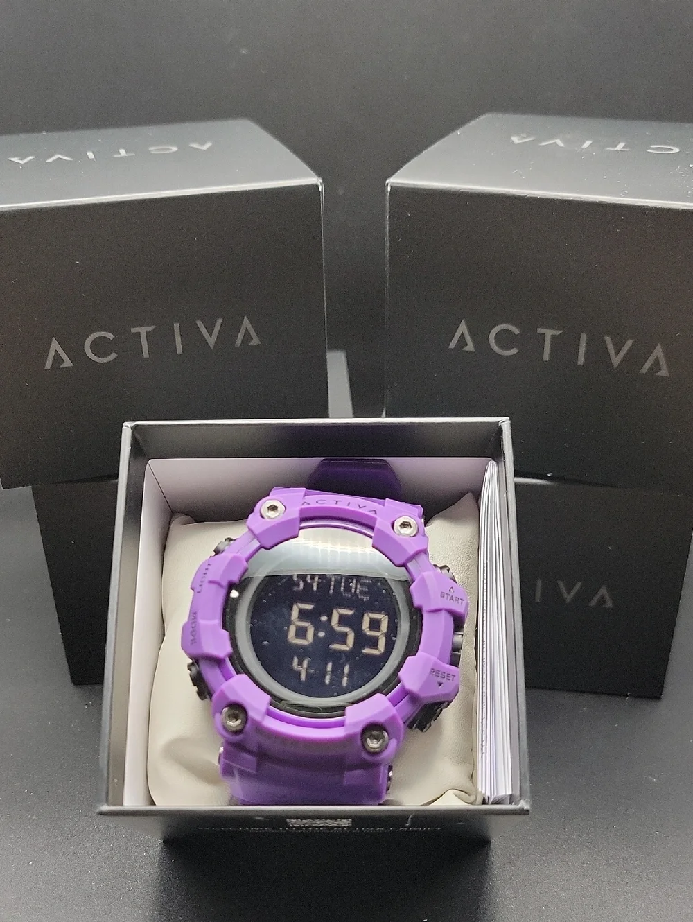 NWR Activa ACW1968-012 Kadron X Invicta Digital Men's Purple Sports Watch - 53mm
